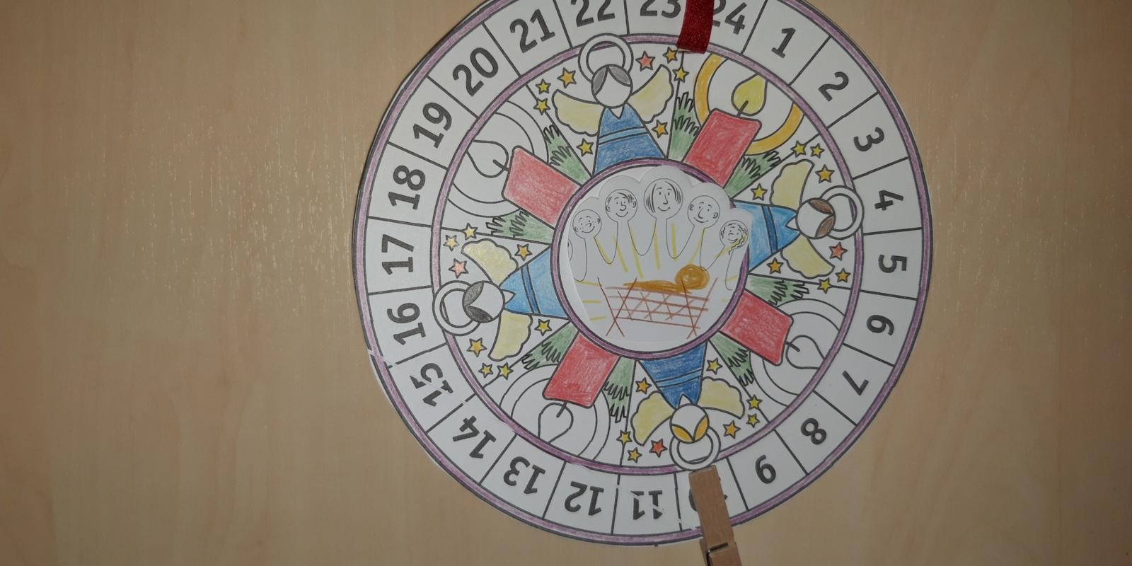 familien234 Advent basteln Adventskalender-Mandala